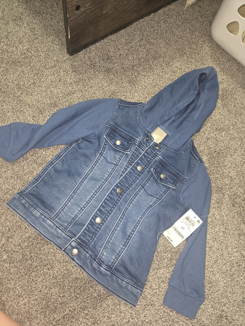 Girls Hooded Denim Jacket